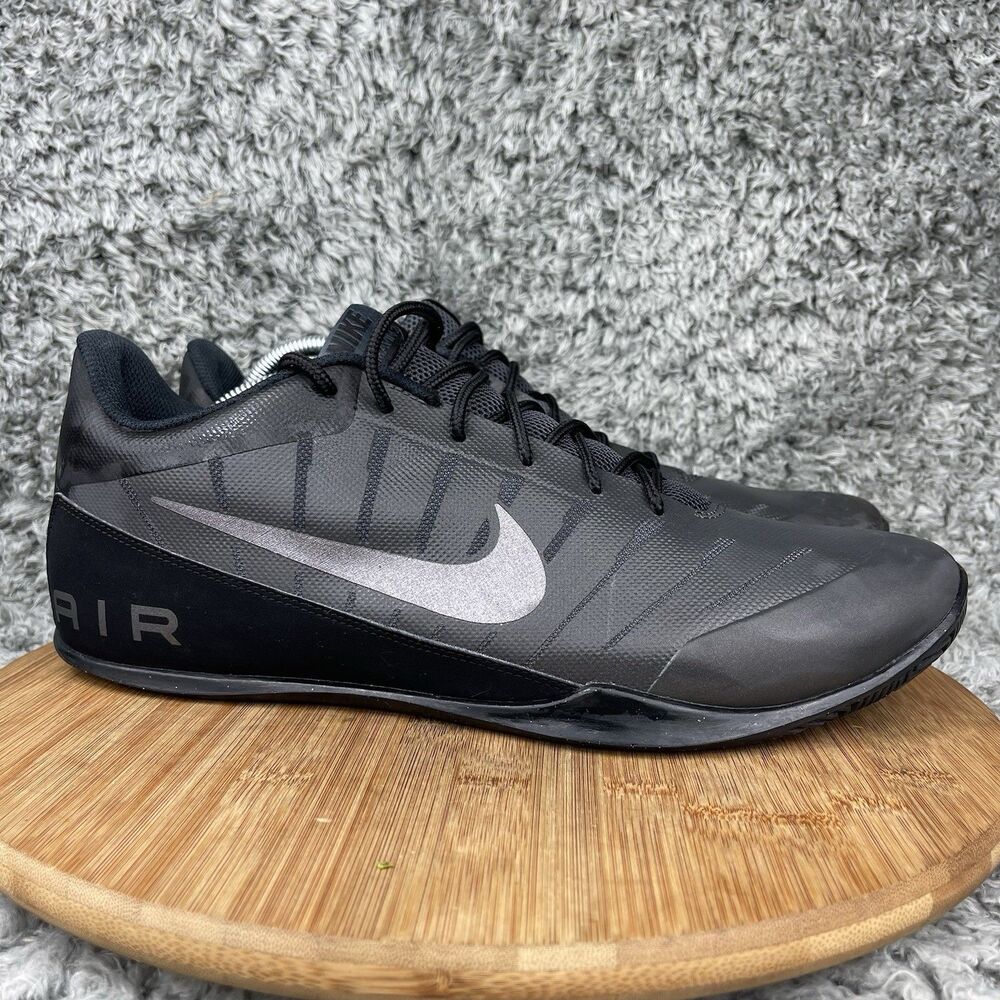 Nike Men’s Black Athletic Training Shoes with Silver Swoosh